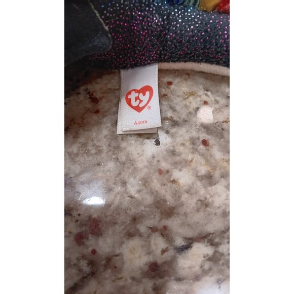 TY Dragon Anora Black Plush Stuffed Animal Cute Sparkly Rainbow Collectable - Picture 9 of 13